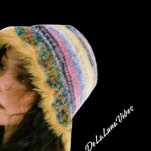 NEW! HoBo Fringe Hat. Multi Color and Cute!